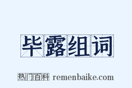 毕露组词是什么意思的图片